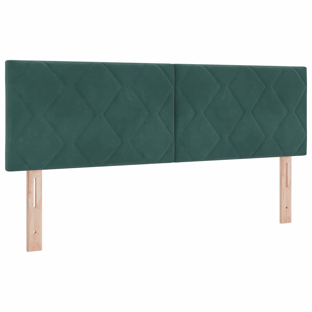 Krevet s opruga kutije Tamnozelena 140 x 200 cm Baršun