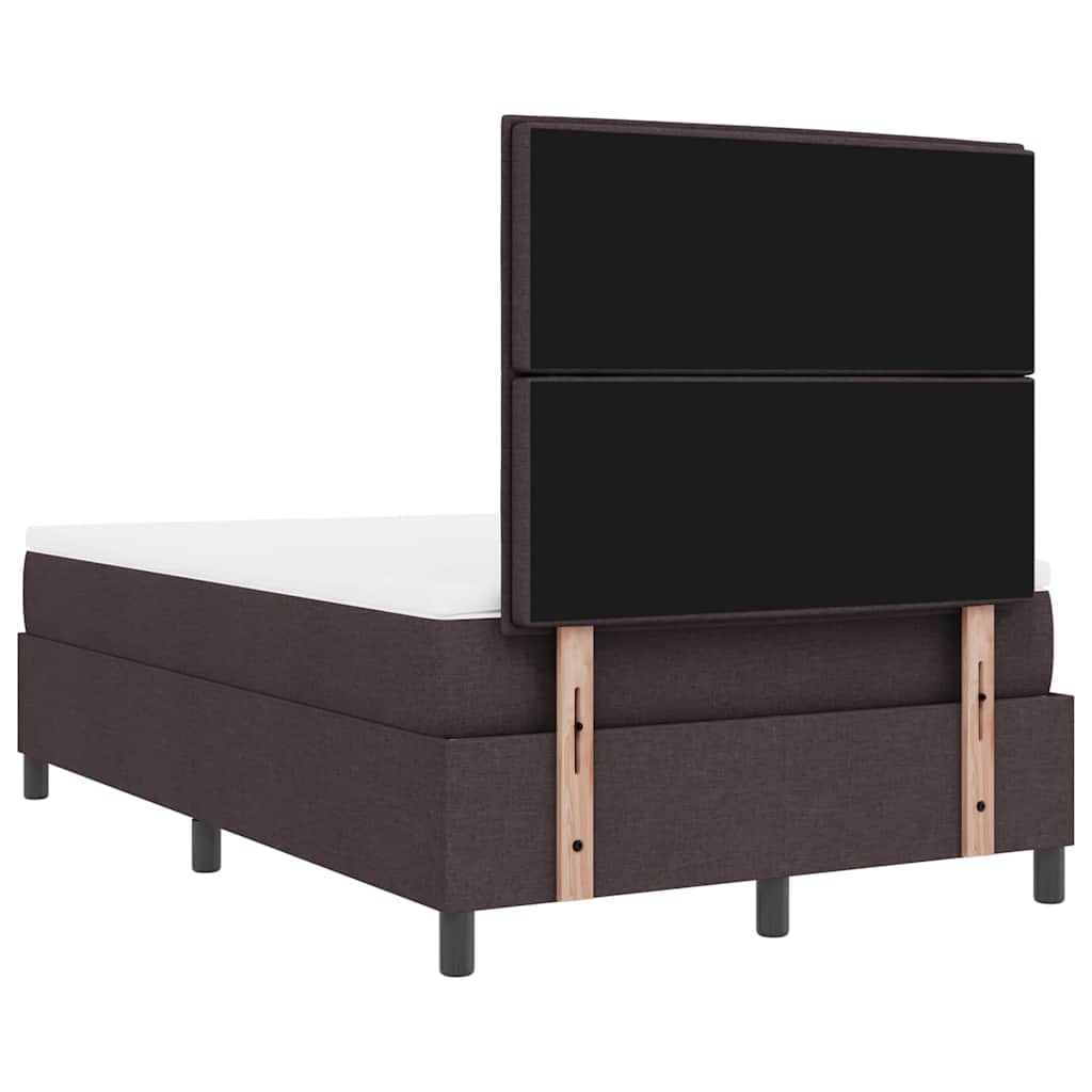 Krevet s opruga kutije Tamno smeđa 120 x 190 cm tkanina