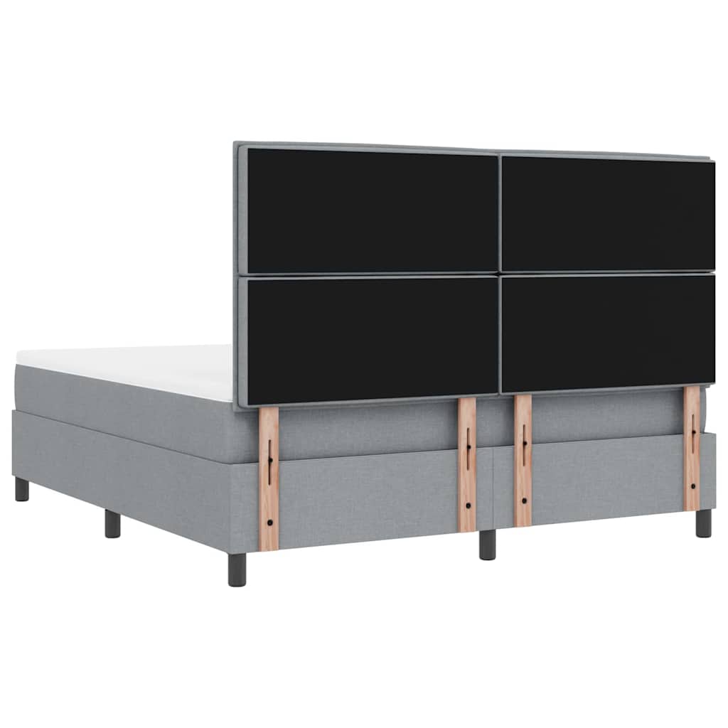 Krevet s opruga kutije Svijetlo siva 180 x 200 cm tkanina