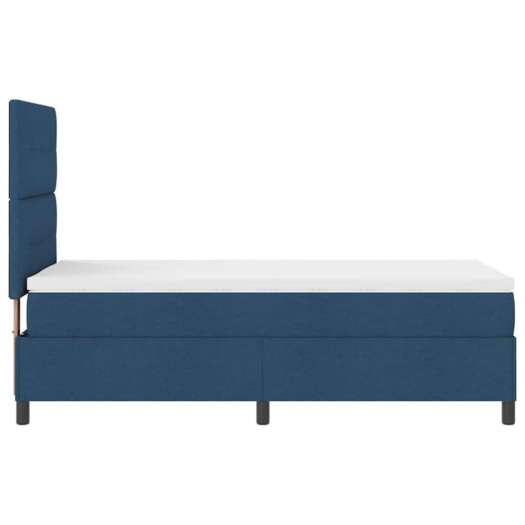 Krevet s opruga kutije s uzglavljem Plava 80 x 200 cm tkanina
