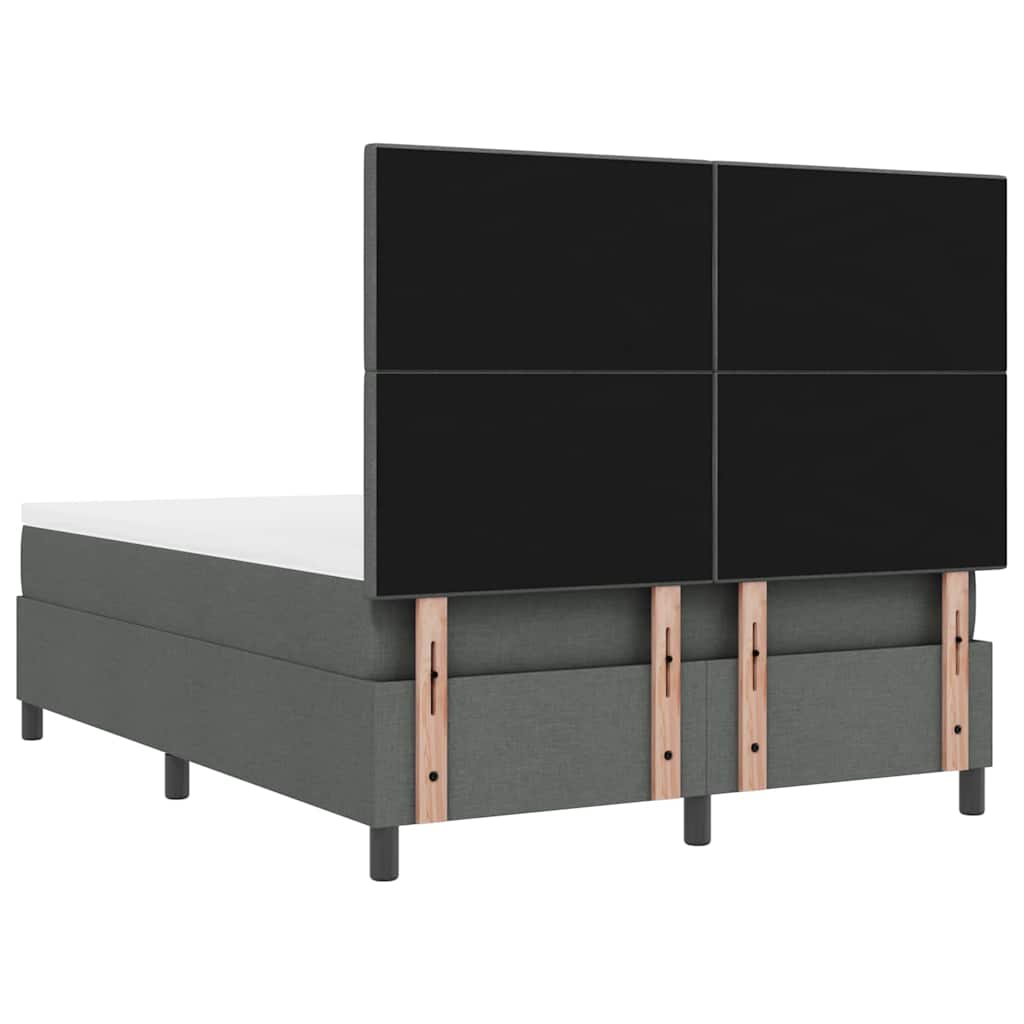 Krevet s opruga kutije Tamno siva 140 x 200 cm tkanina