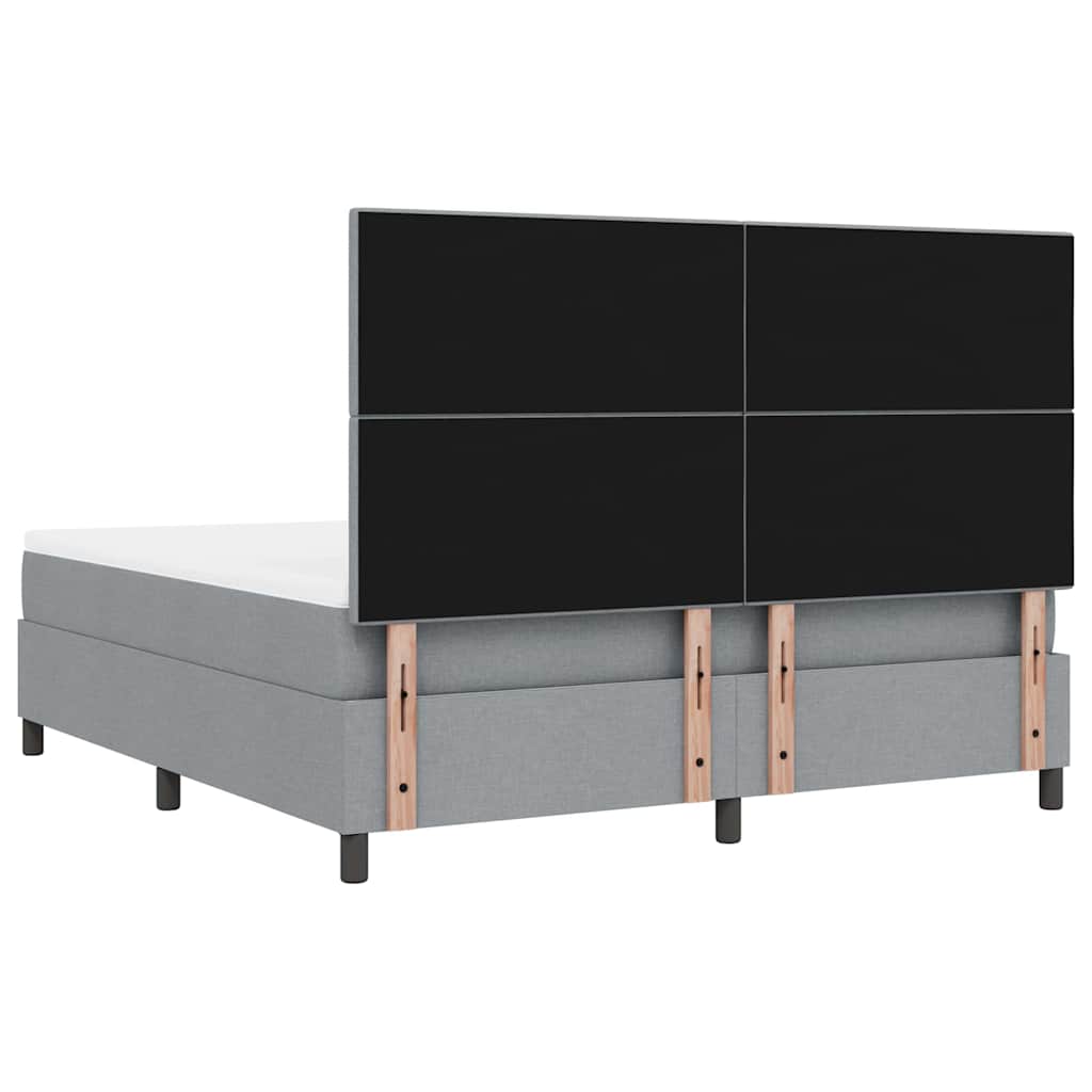 Krevet s opruga kutije Svijetlo siva 180 x 200 cm tkanina