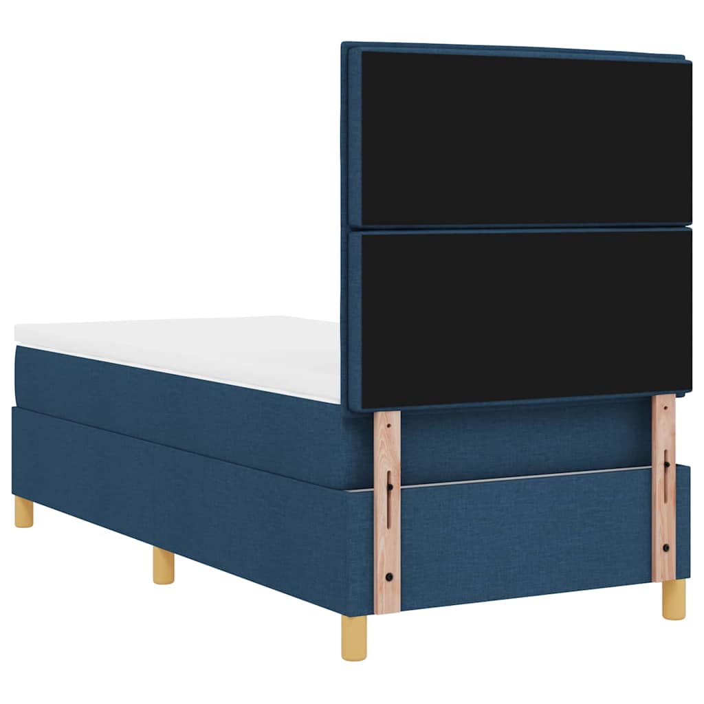 Krevet s opruga kutije s madracem Plava 100 x 200 cm tkanina