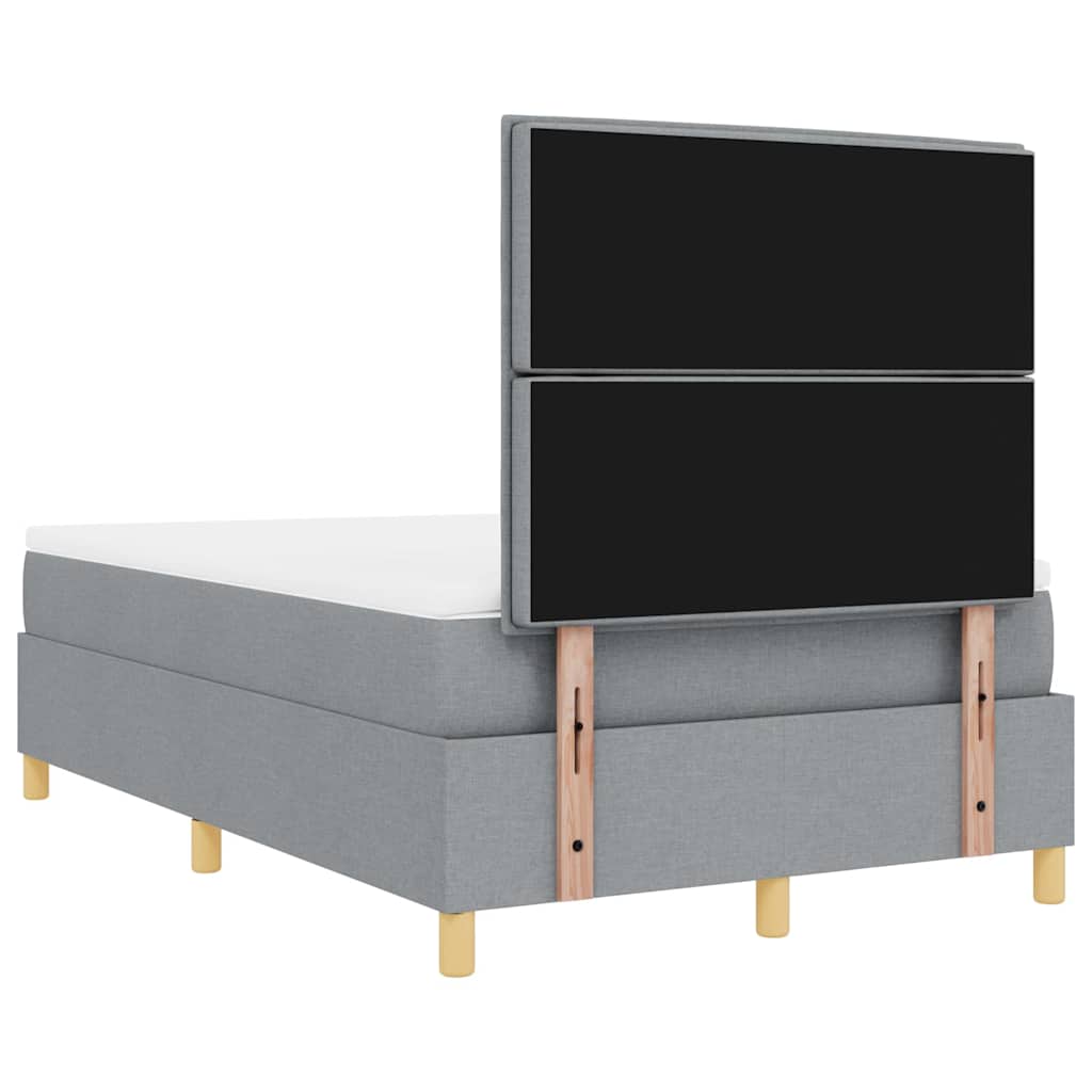 Krevet s opruga kutije Svijetlo siva 120 x 200 cm tkanina