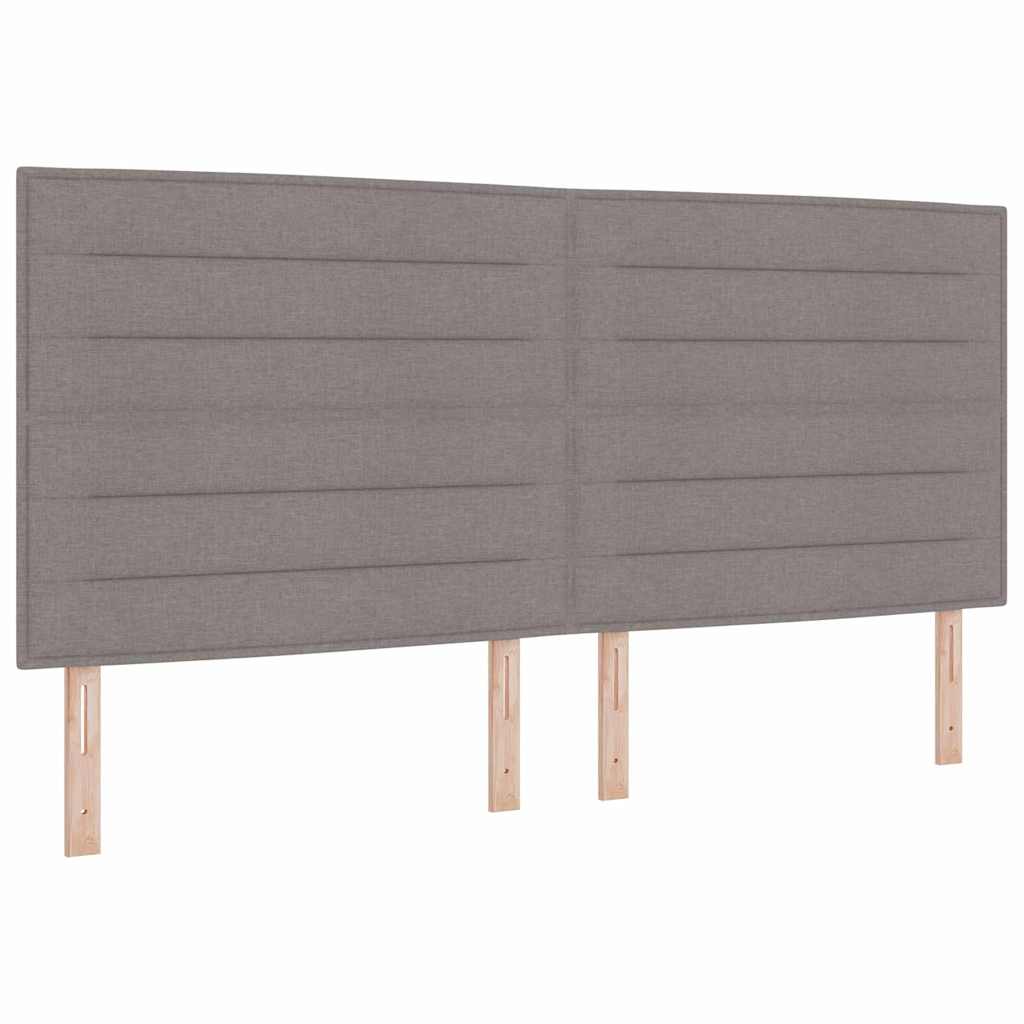 Krevet s opruga kutije Sivo-smeđa 200 x 200 cm tkanina