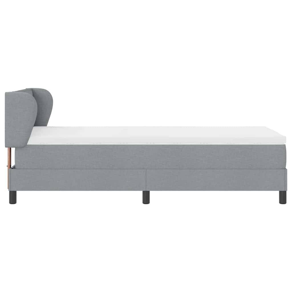 Krevet s opruga kutije Svjetlosiva 80 x 200 cm tkanina