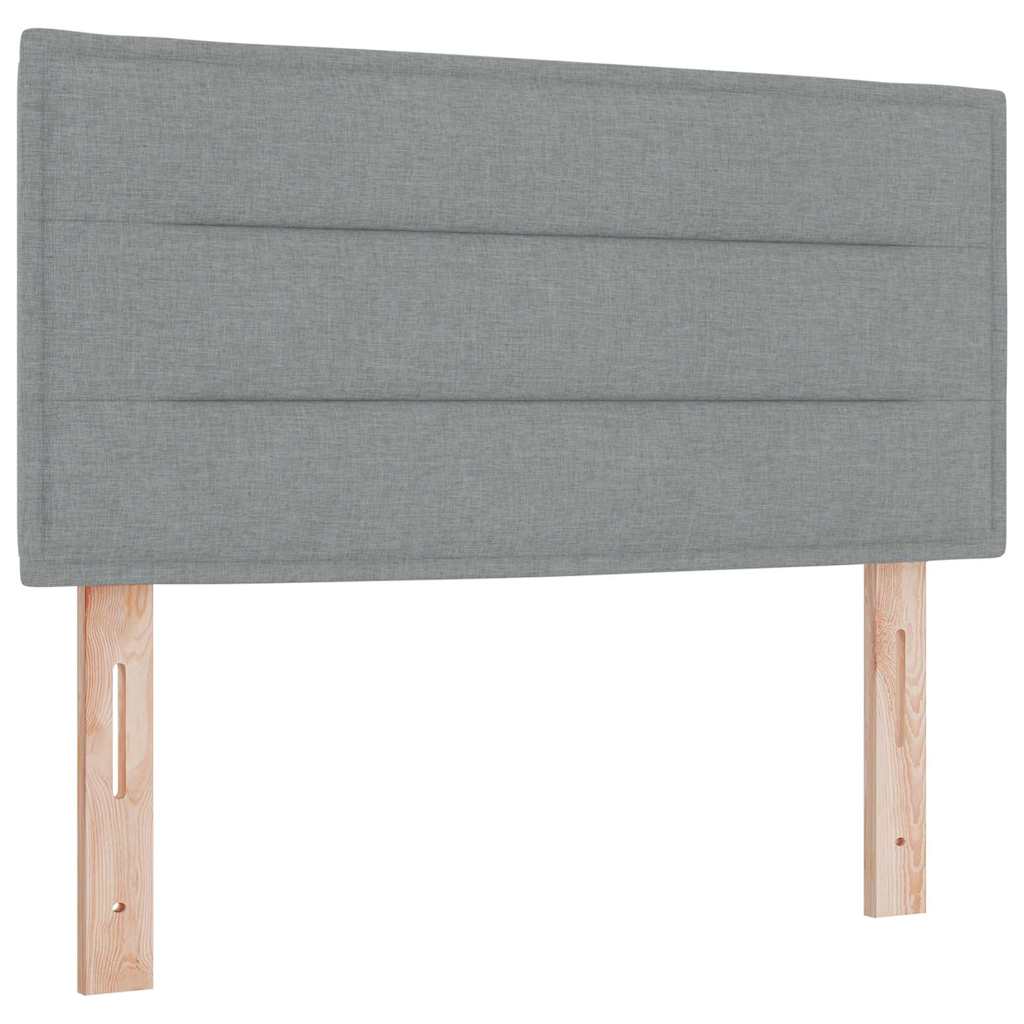 Krevet s opruga kutije Svjetlosiva 90 x 190 cm tkanina