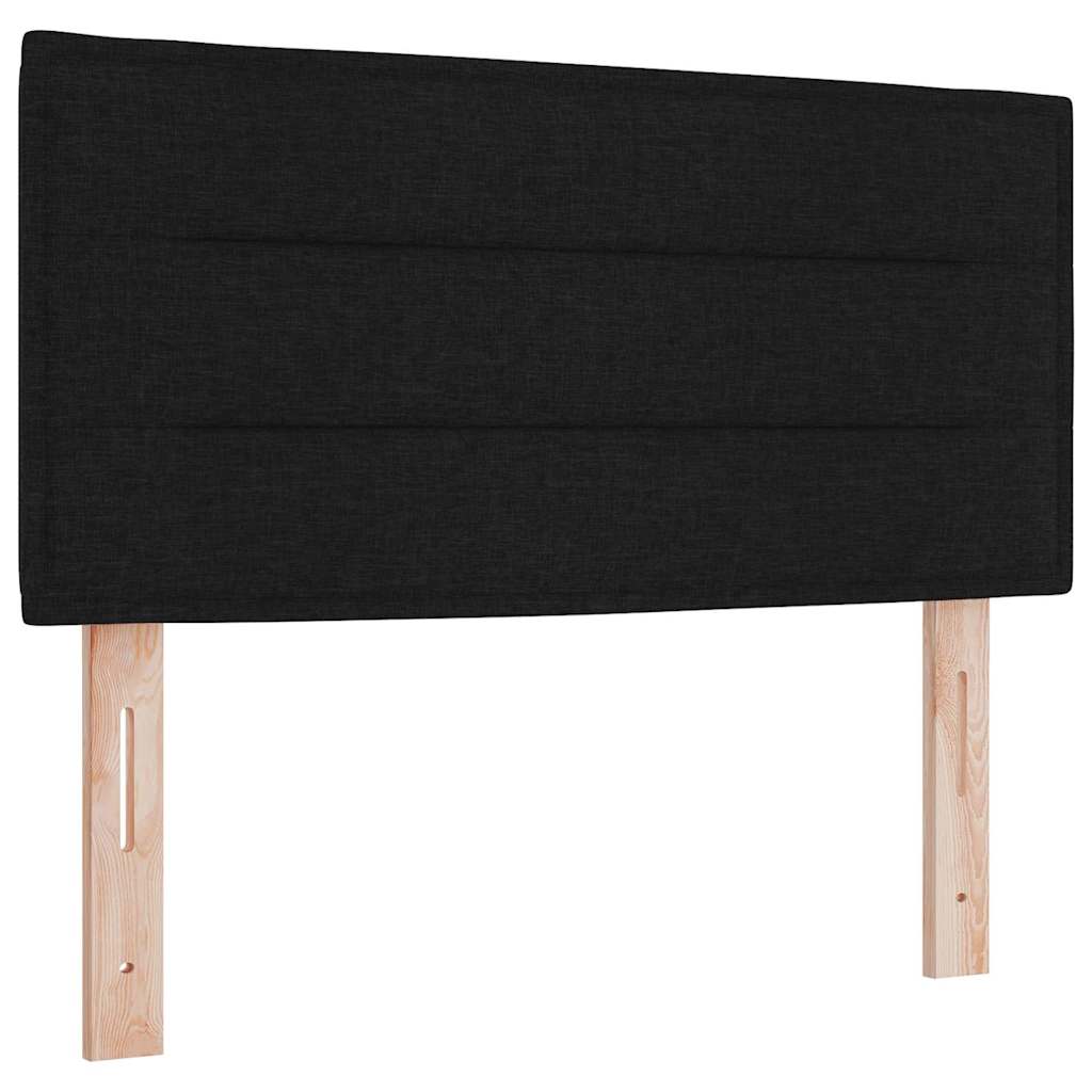 Krevet s opruga kutije s madracem Crna 90 x 190 cm tkanina