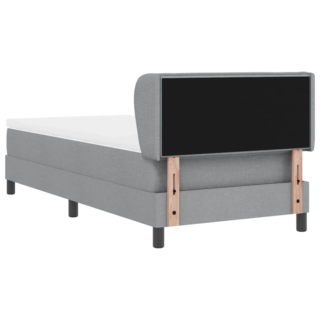 Krevet s opruga kutije Svjetlosiva 90 x 200 cm tkanina
