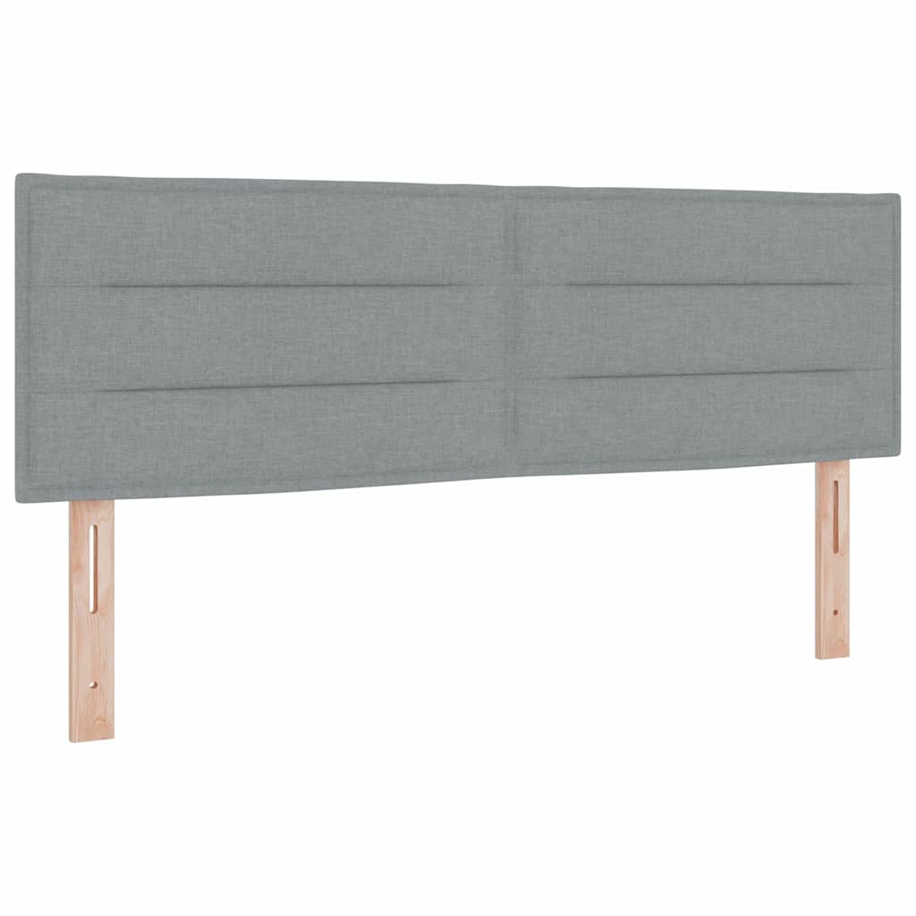 Krevet s opruga kutije Svjetlosiva 140 x 190 cm tkanina