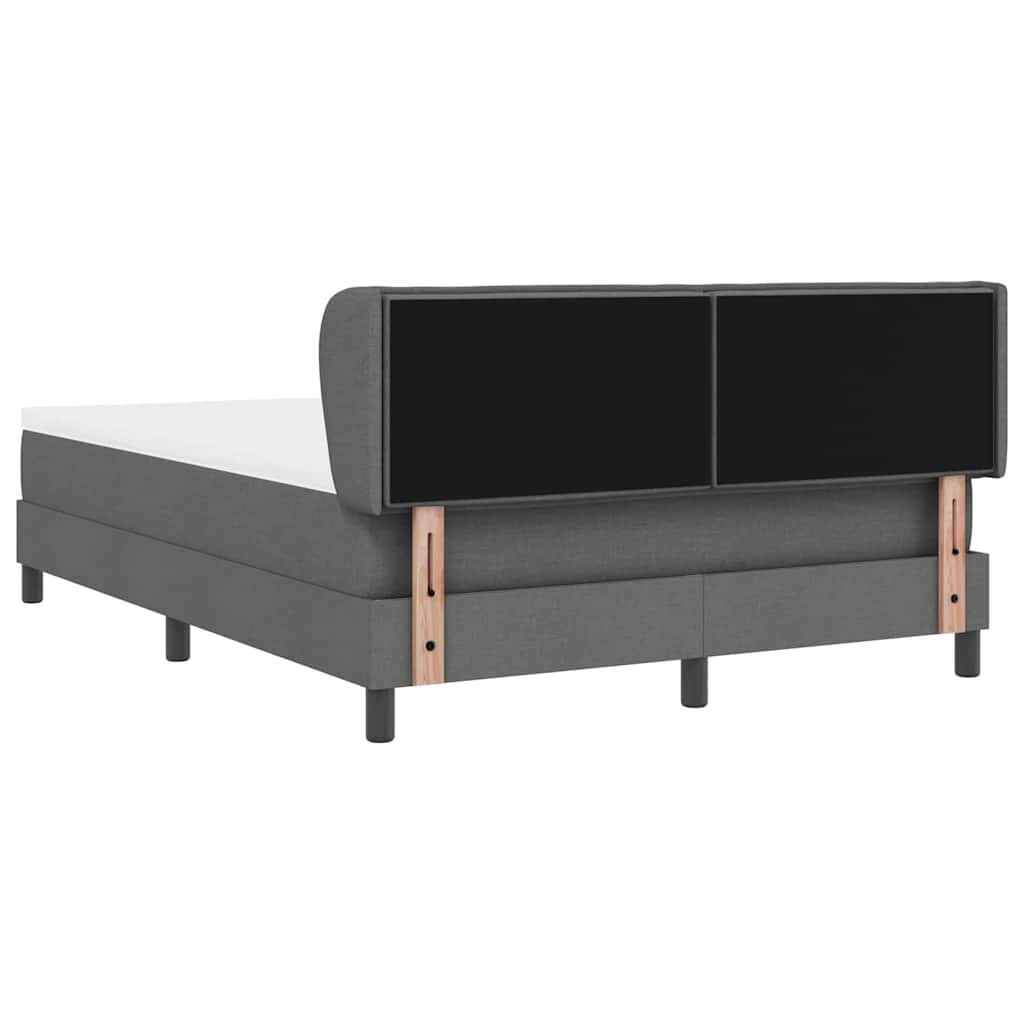 Krevet s opruga kutije Tamno siva 140 x 190 cm tkanina