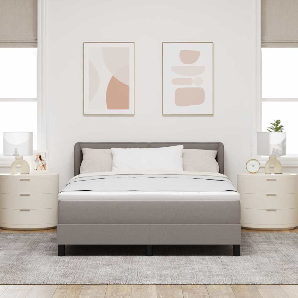Krevet s opruga kutije Sivo-smeđa 140 x 200 cm tkanina