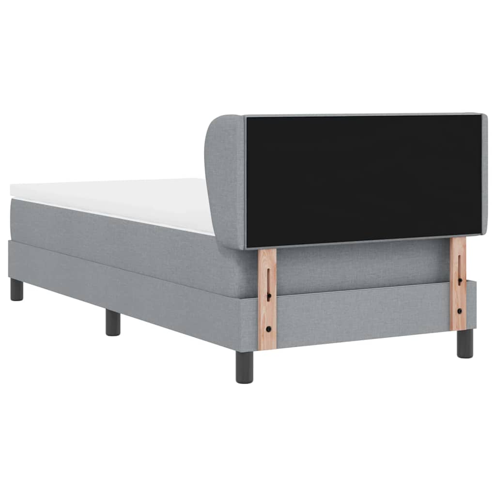 Krevet s opruga kutije Svjetlosiva 90 x 200 cm tkanina