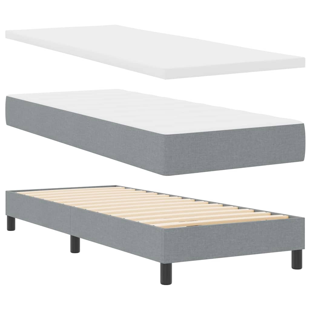Krevet s opruga kutije Svjetlosiva 80 x 200 cm tkanina