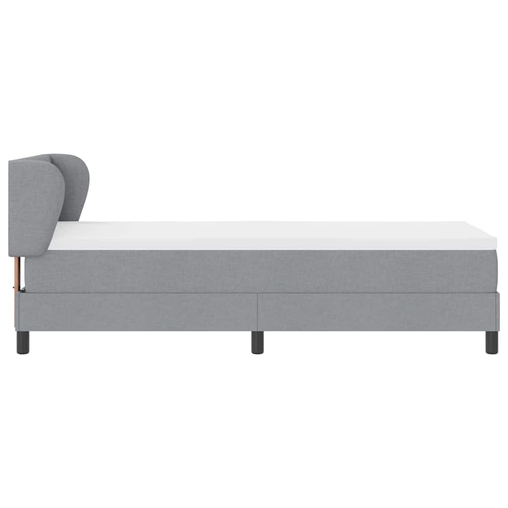 Krevet s opruga kutije Svjetlosiva 80 x 200 cm tkanina