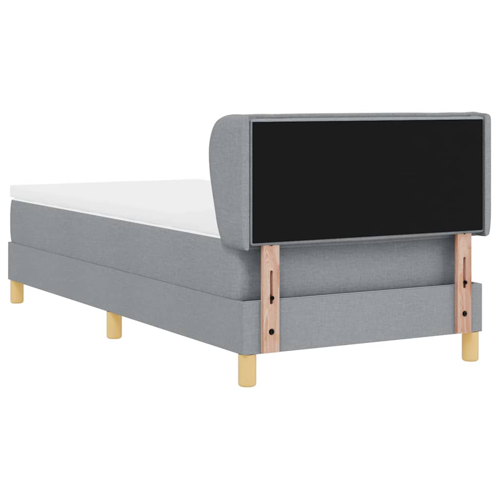 Krevet s opruga kutije Svjetlosiva 90 x 190 cm tkanina