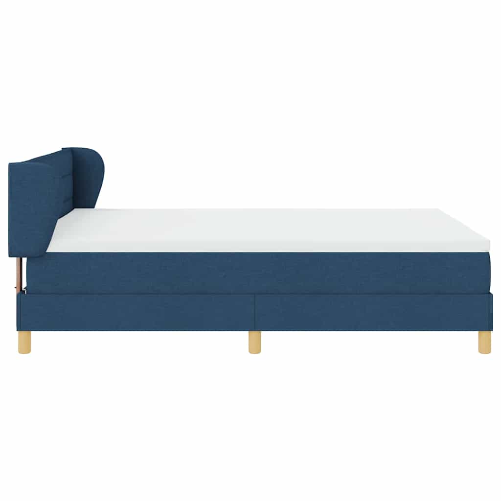 Krevet s opruga kutije s madracem Plava 140 x 200 cm tkanina