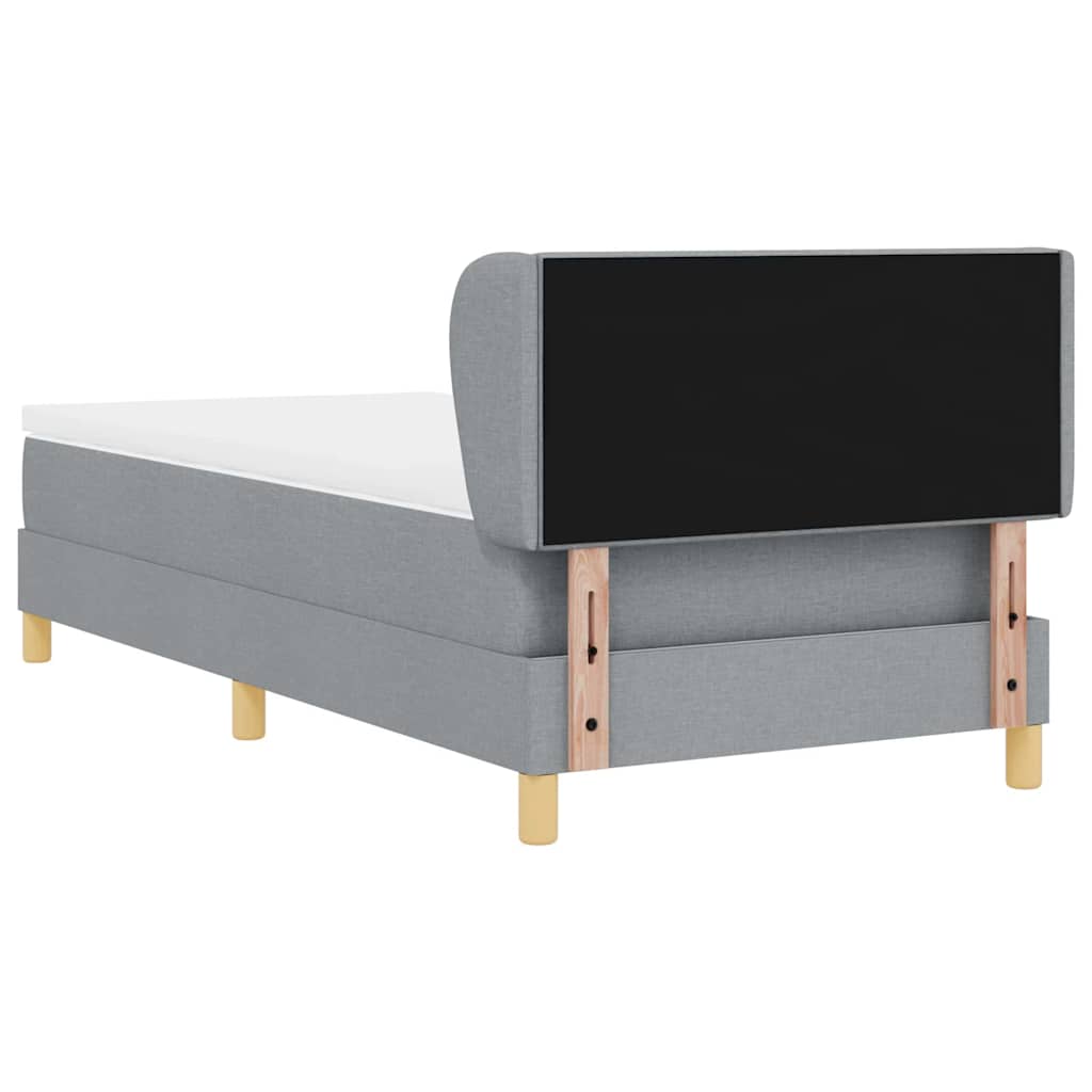 Krevet s opruga kutije Svjetlosiva 90 x 190 cm tkanina