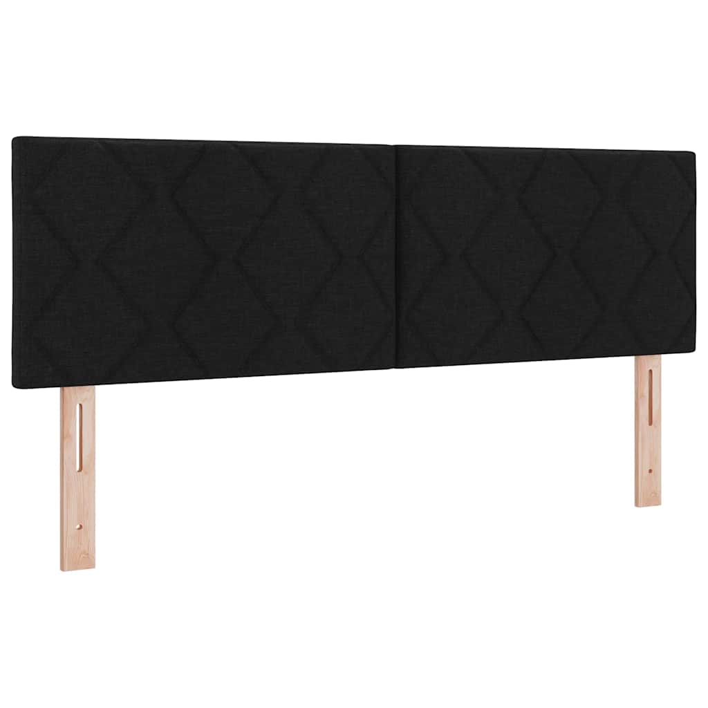 Krevet s opruga kutije s madracem Crna 160 x 200 cm tkanina