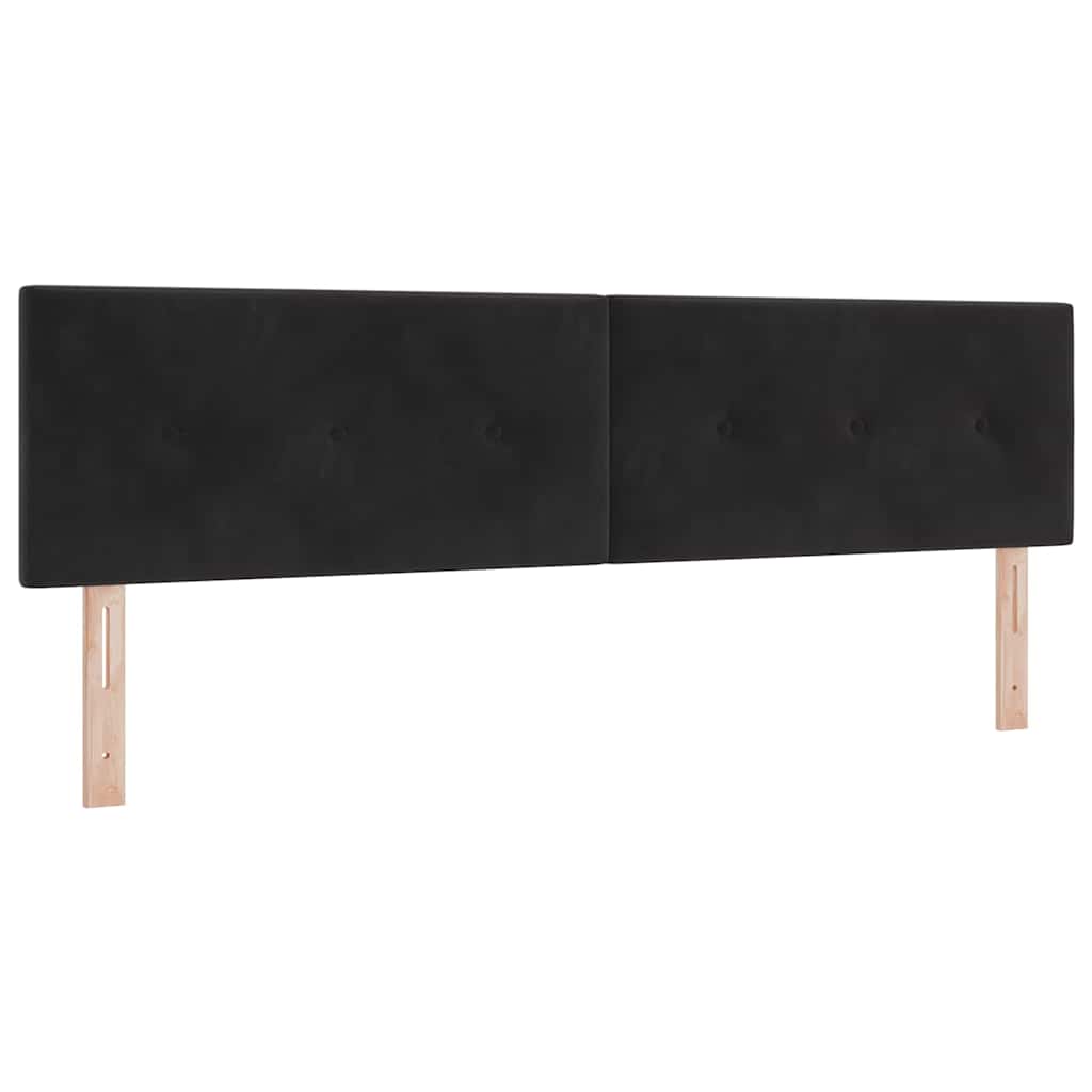 Krevet s opruga kutije s uzglavljem Crna 180 x 200 cm Baršun