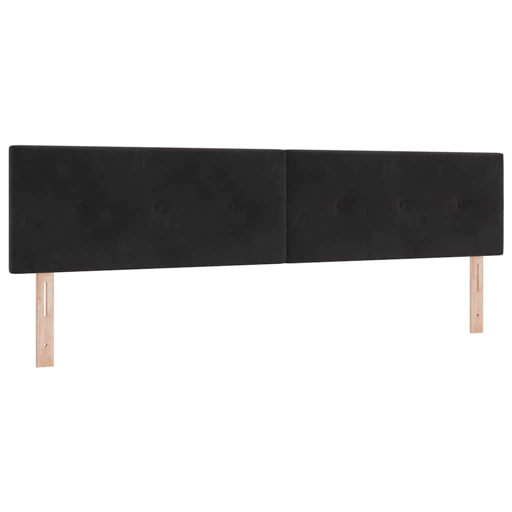 Krevet s opruga kutije s madracem Crna 200 x 200 cm Baršun