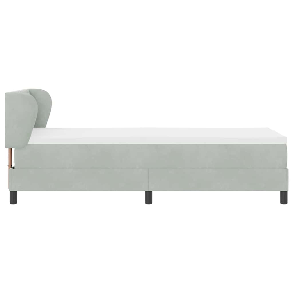 Krevet s opruga kutije Svjetlosiva 80 x 200 cm Baršun