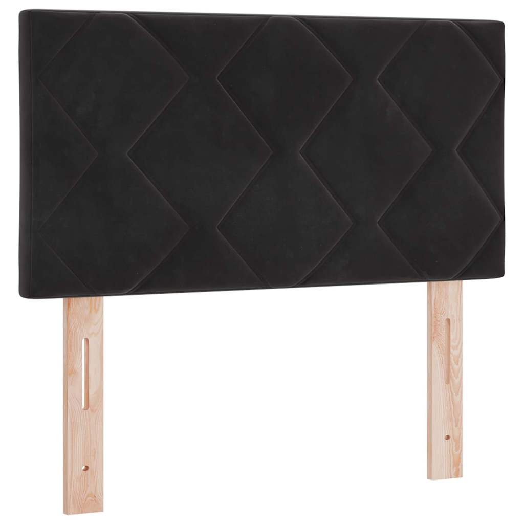 Krevet s opruga kutije s uzglavljem Crna 80 x 200 cm Baršun