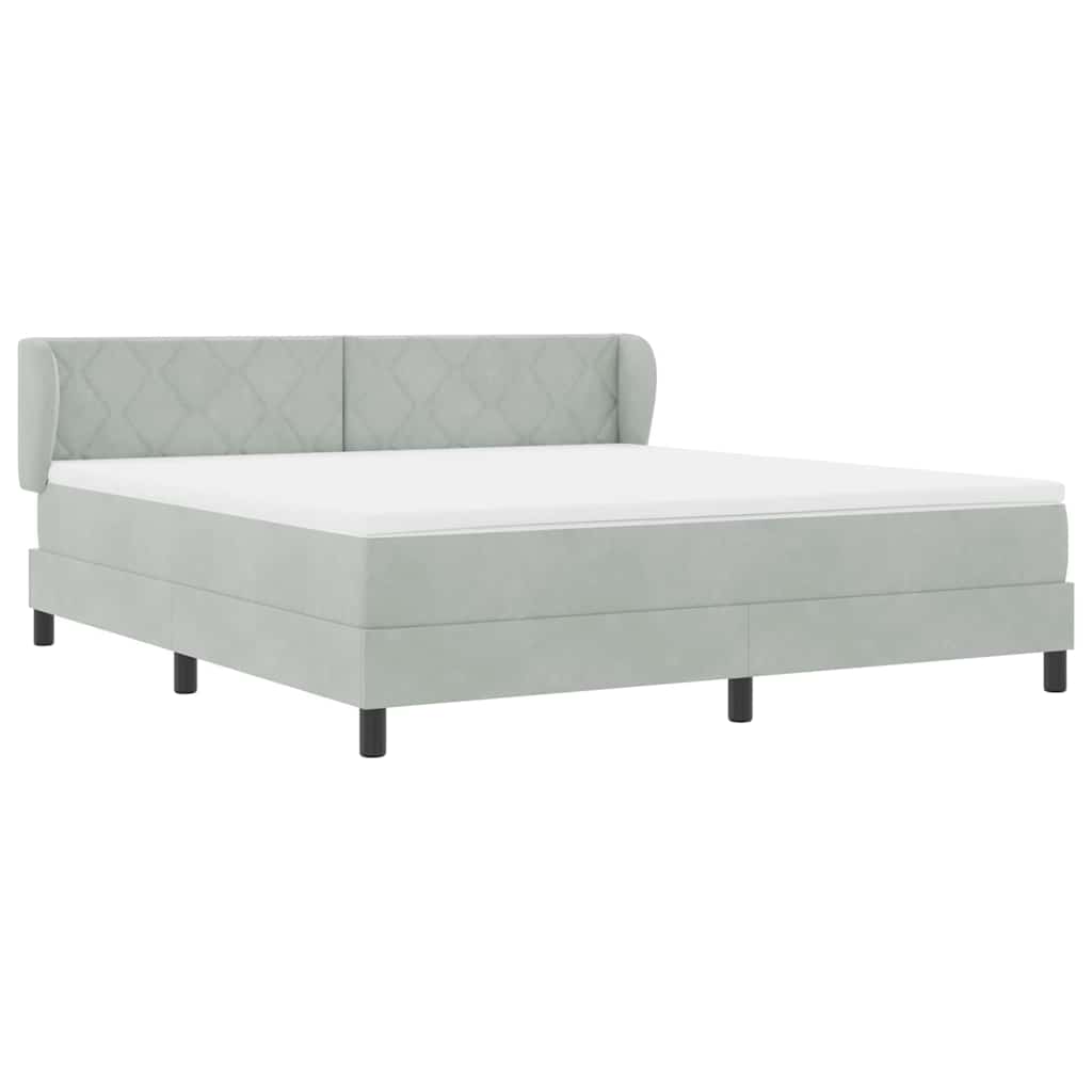 Krevet s opruga kutije Svjetlosiva 180 x 200 cm Baršun