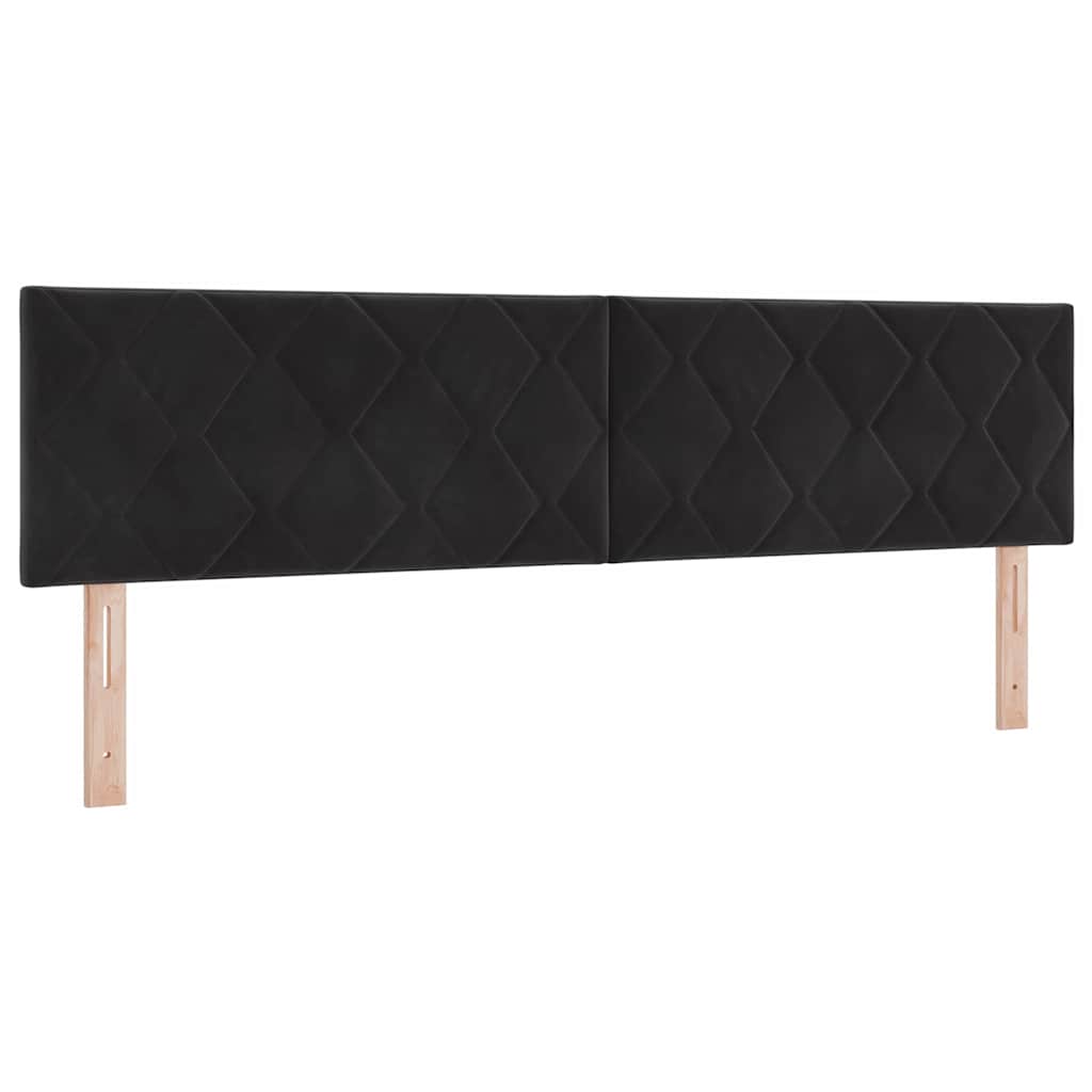 Krevet s opruga kutije s uzglavljem Crna 180 x 200 cm Baršun