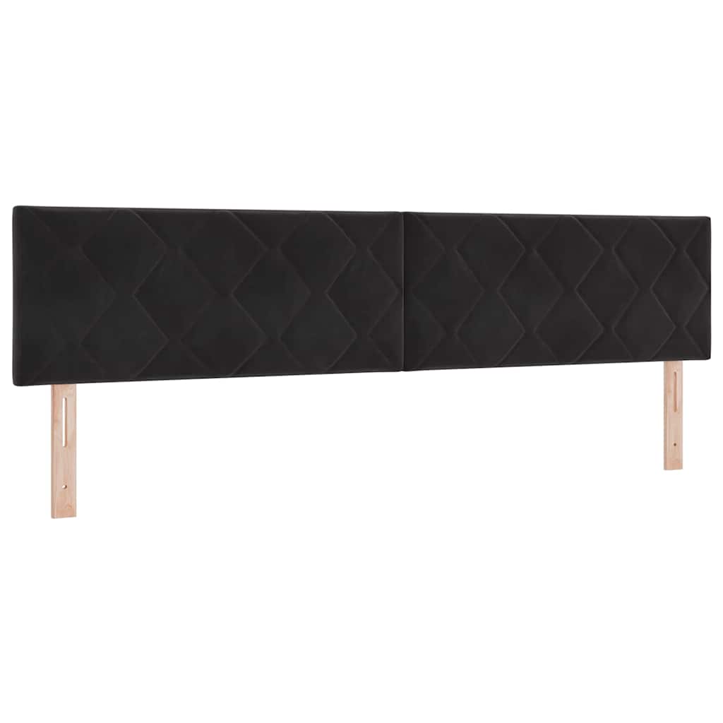 Krevet s opruga kutije s uzglavljem Crna 200 x 200 cm Baršun