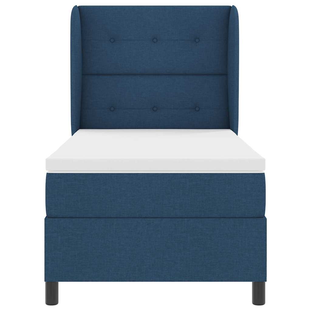 Krevet s opruga kutije s uzglavljem Plava 80 x 200 cm tkanina