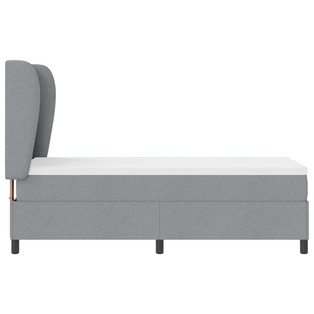 Krevet s opruga kutije Svjetlosiva 80 x 200 cm tkanina