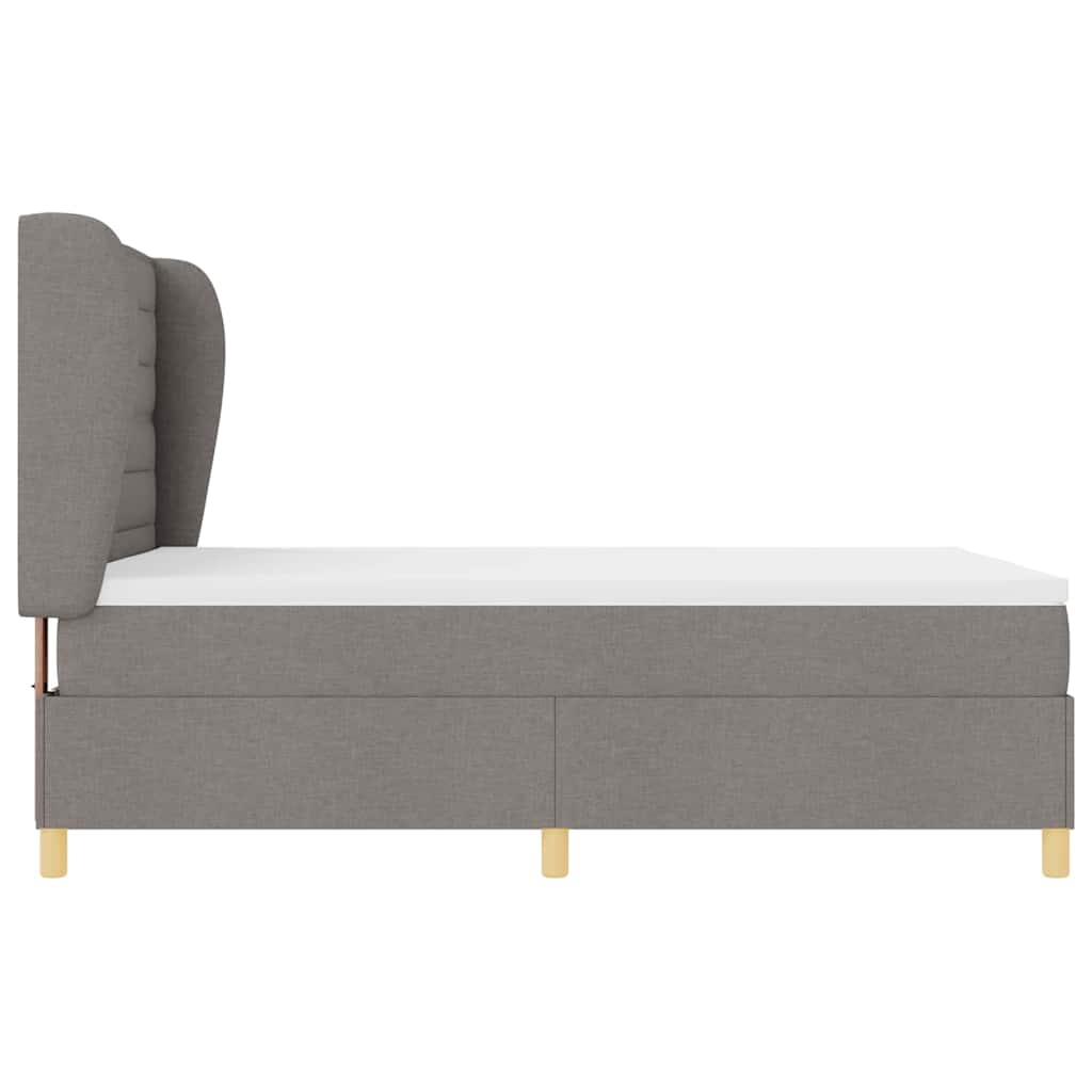 Krevet s opruga kutije Sivo-smeđa 200 x 140 cm tkanina