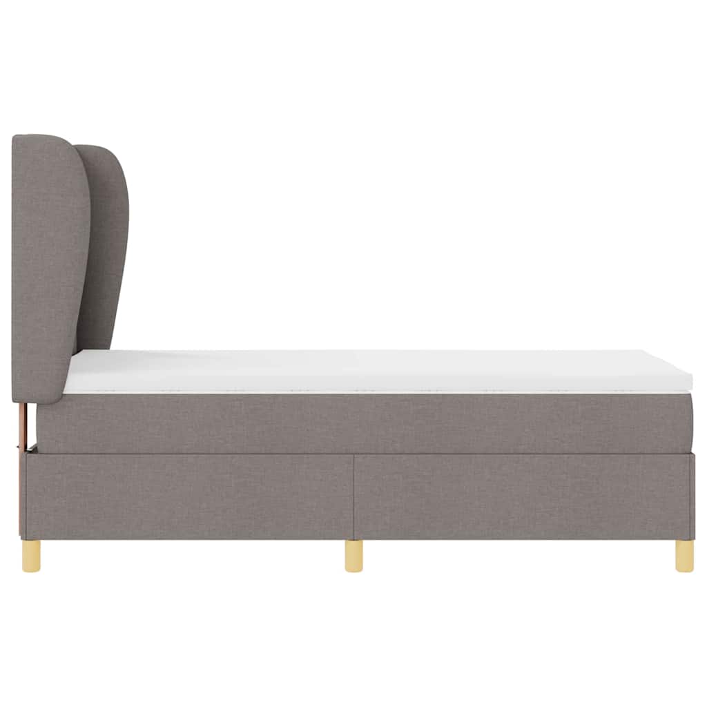 Krevet s opruga kutije Sivo-smeđa 200 x 80 cm tkanina