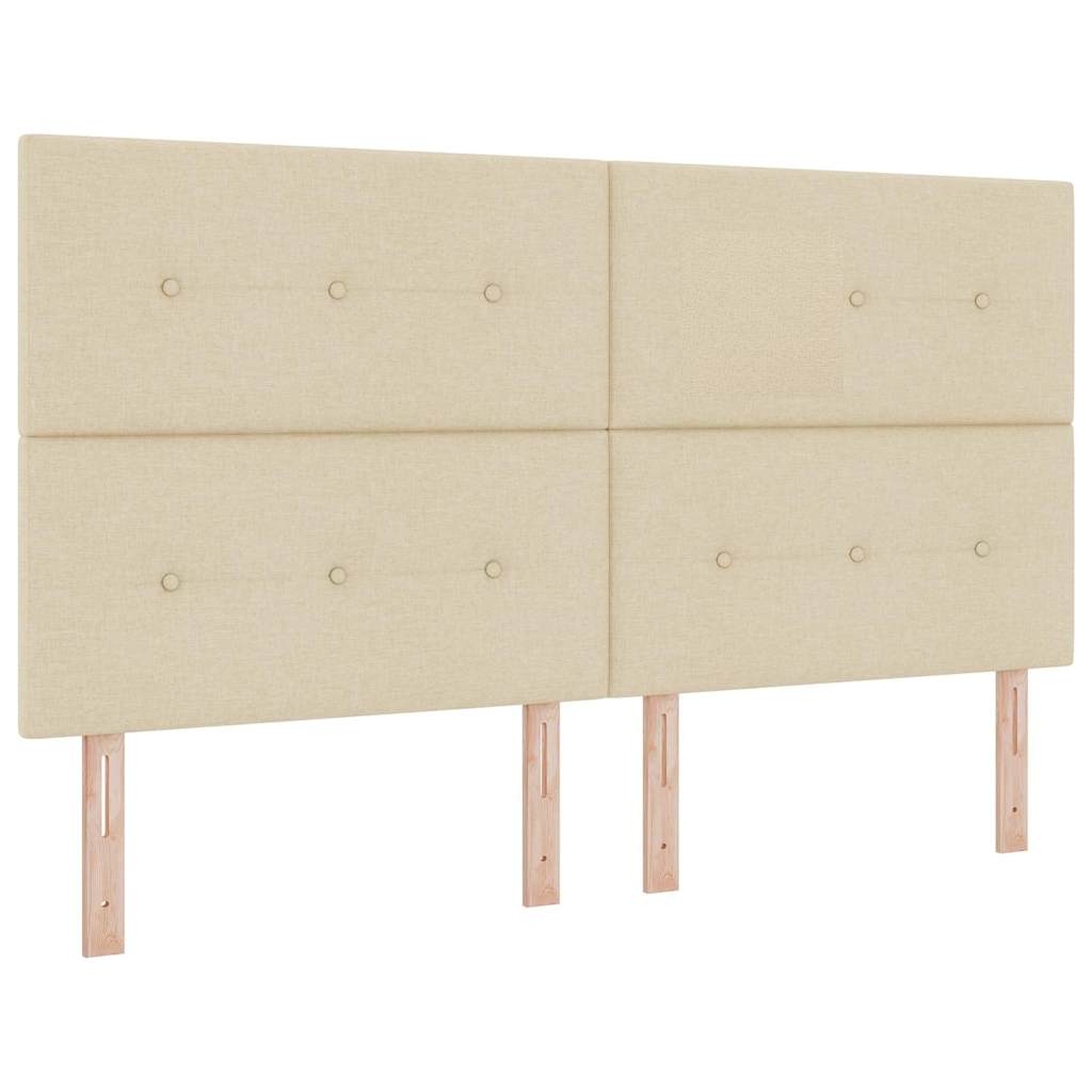 Krevet s opruga kutije s madracem Krema 200 x 180 cm tkanina