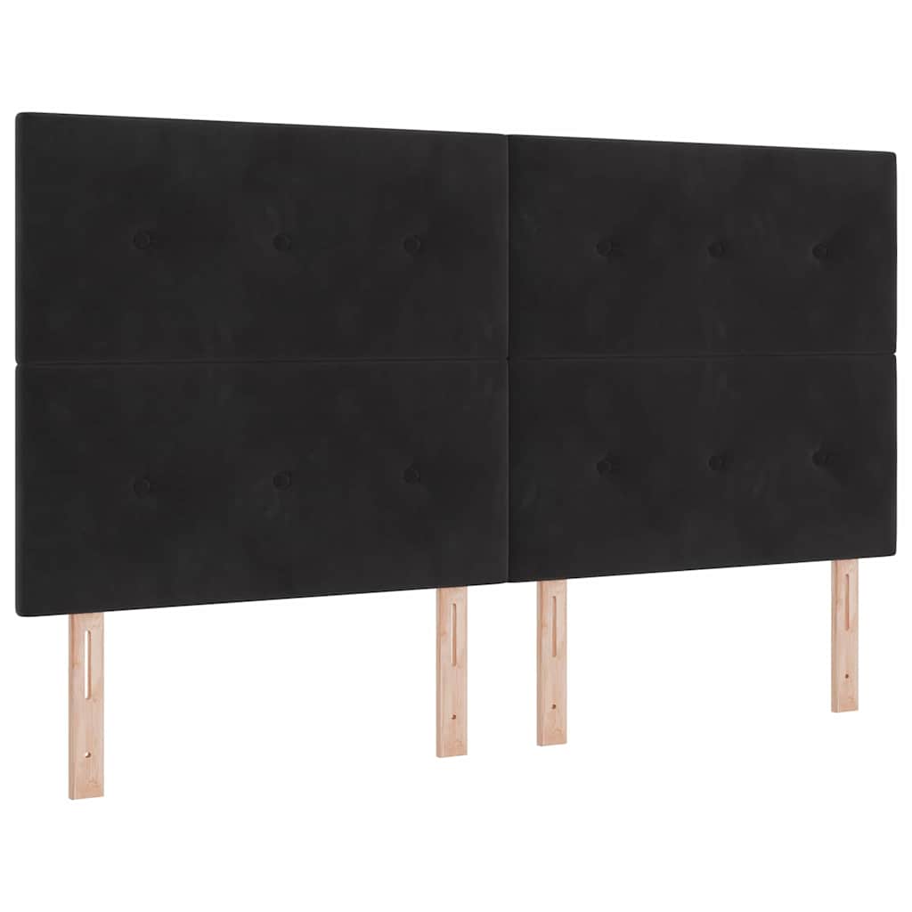 Krevet s opruga kutije s madracem Crna 200 x 180 cm Baršun