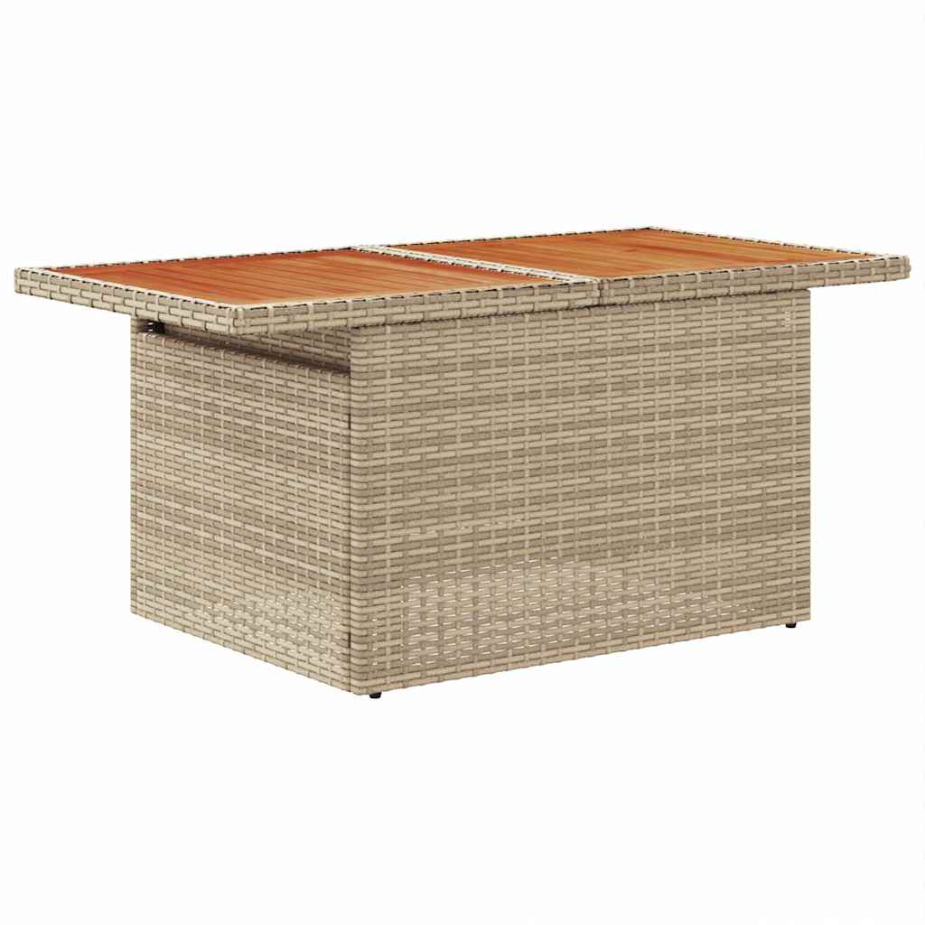 Vrtni set za objed s jastukom 9 pcs Bež i siva