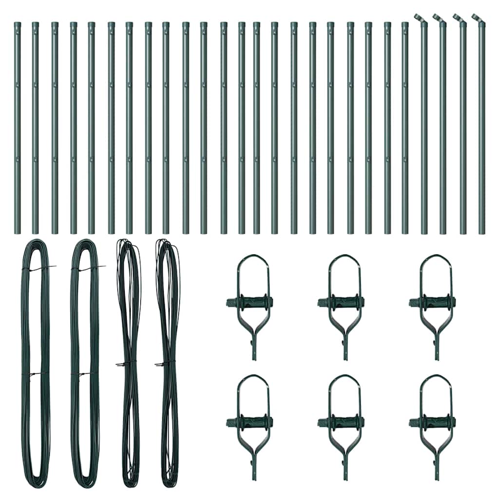 Stup za ogradu 26 pcs Zelena 3,2 x 3,2 x 100 cm