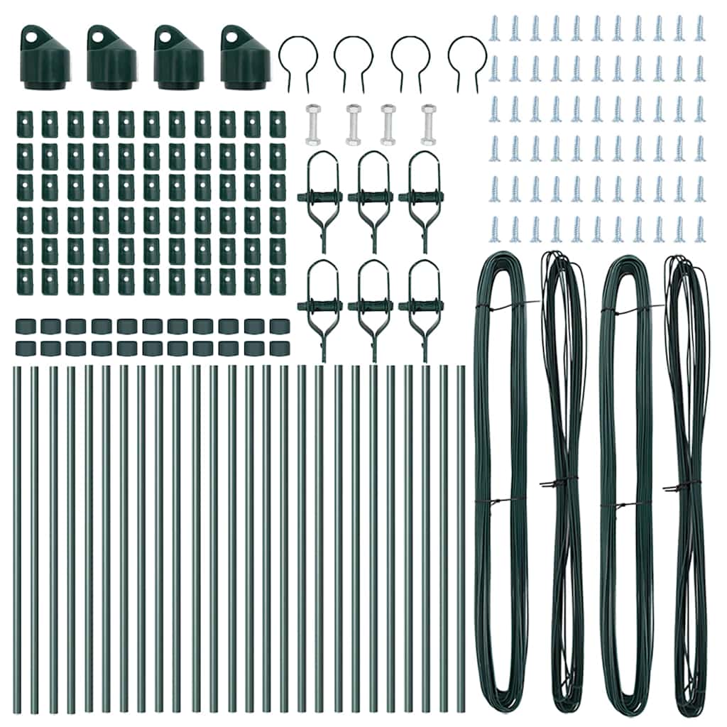 Stup za ogradu 26 pcs Zelena 3,2 x 3,2 x 100 cm