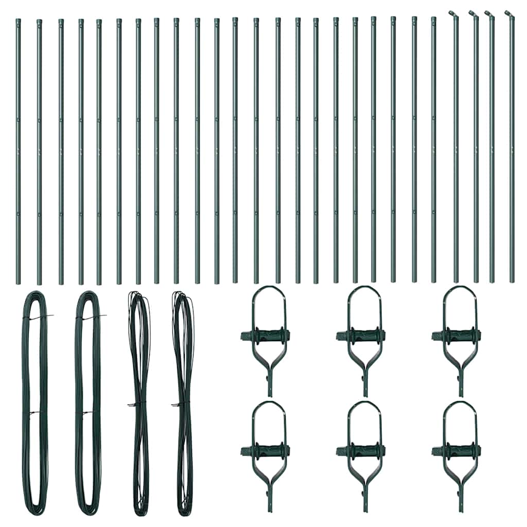 Stup za ogradu 26 pcs Zelena 3,2 x 3,2 x 170 cm