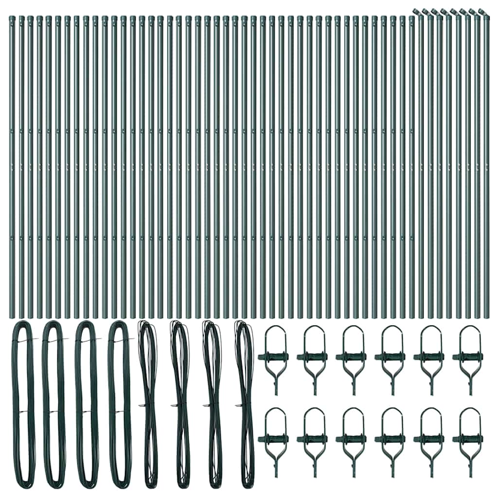 Stup za ogradu 52 pcs Zelena 3,2 x 3,2 x 170 cm