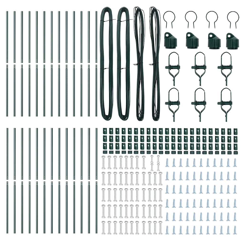 Stup za ogradu 26 pcs Zelena 3,2 x 3,2 x 190 cm