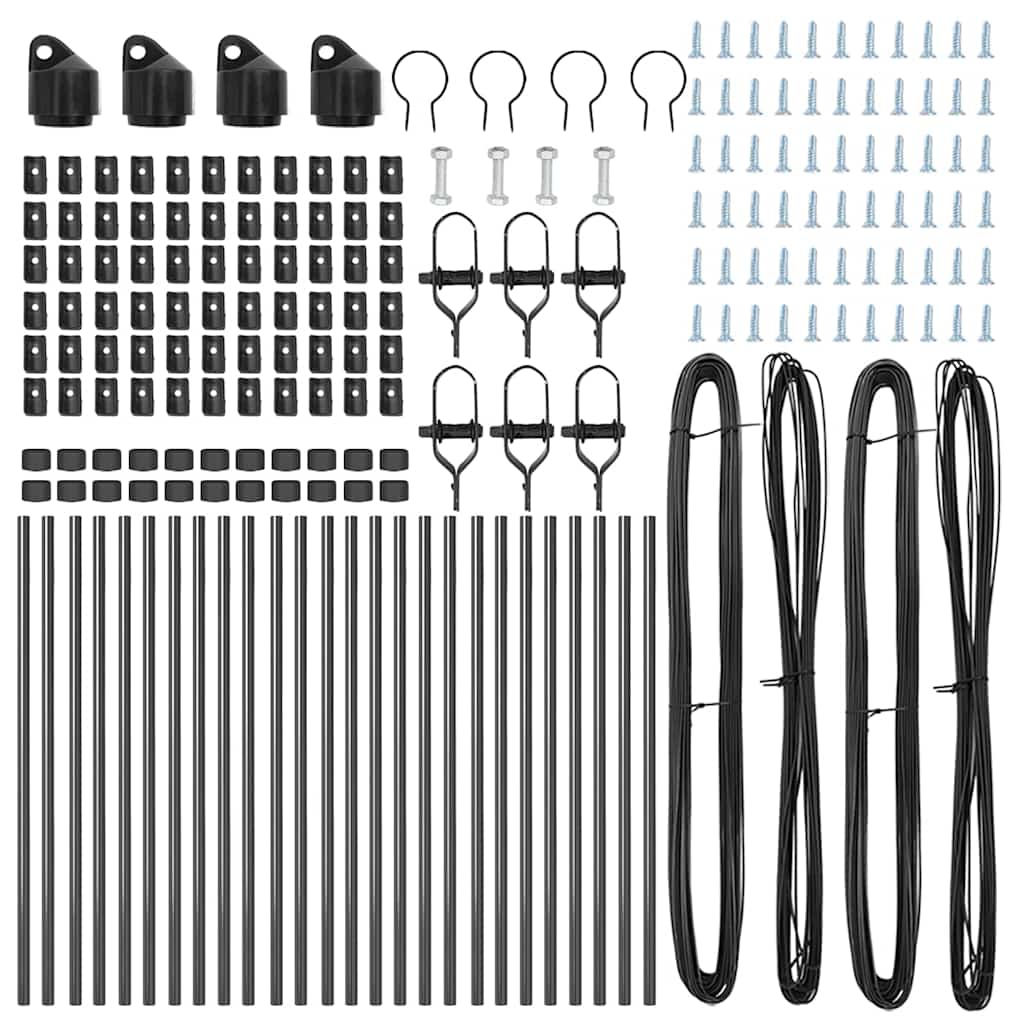 Stup za ogradu 26 pcs Siva 3,2 x 3,2 x 80 cm