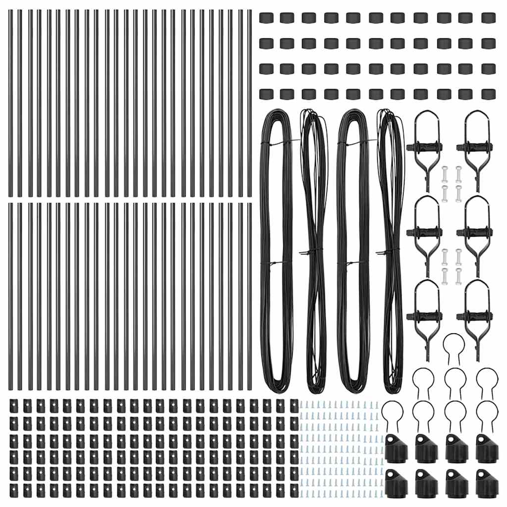 Stup za ogradu 52 pcs Siva 3,2 x 3,2 x 100 cm