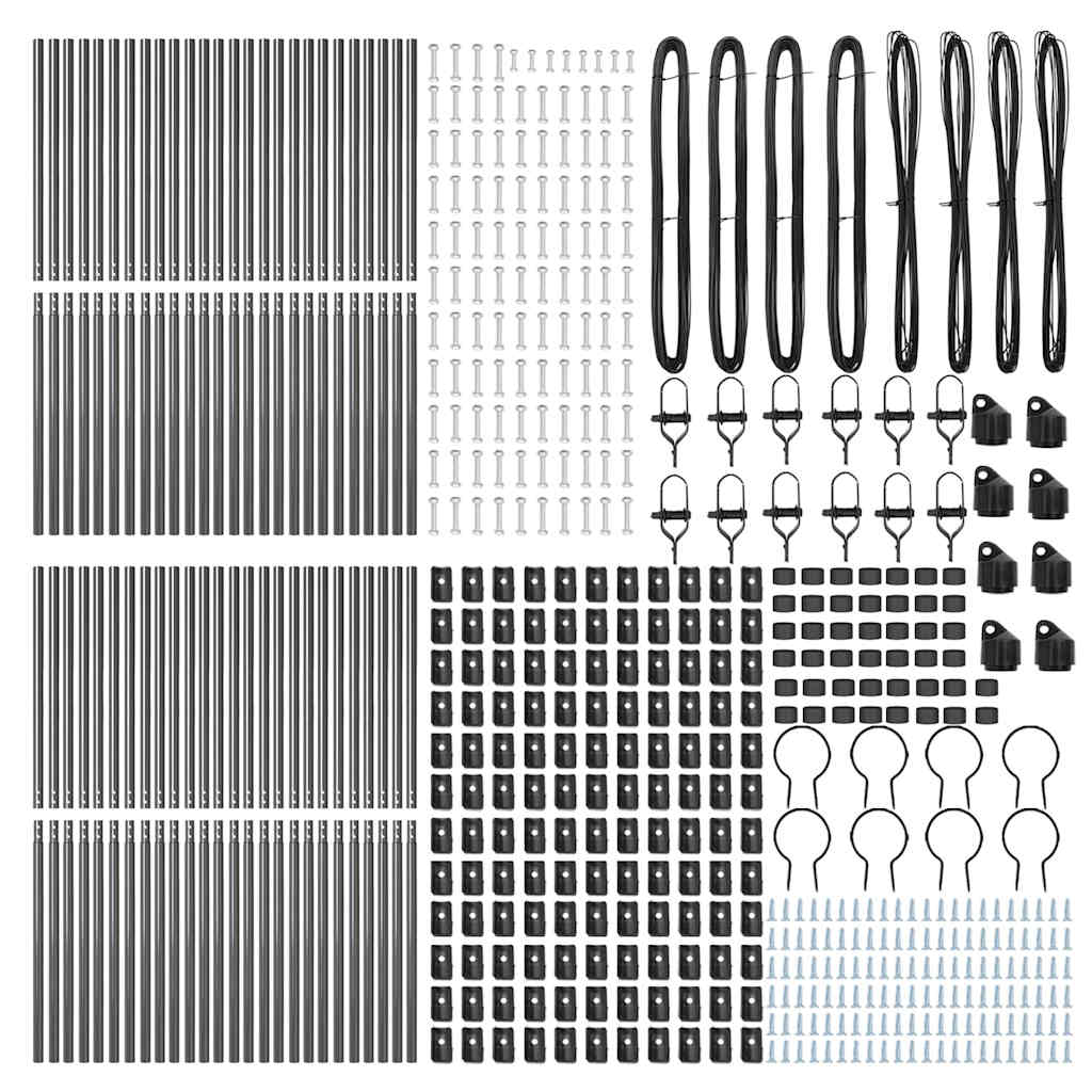 Stup za ogradu 52 pcs Siva 3,2 x 3,2 x 170 cm