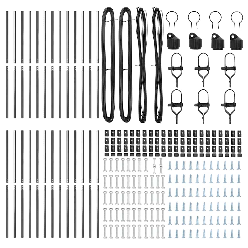 Stup za ogradu 26 pcs Siva 3,2 x 3,2 x 210 cm
