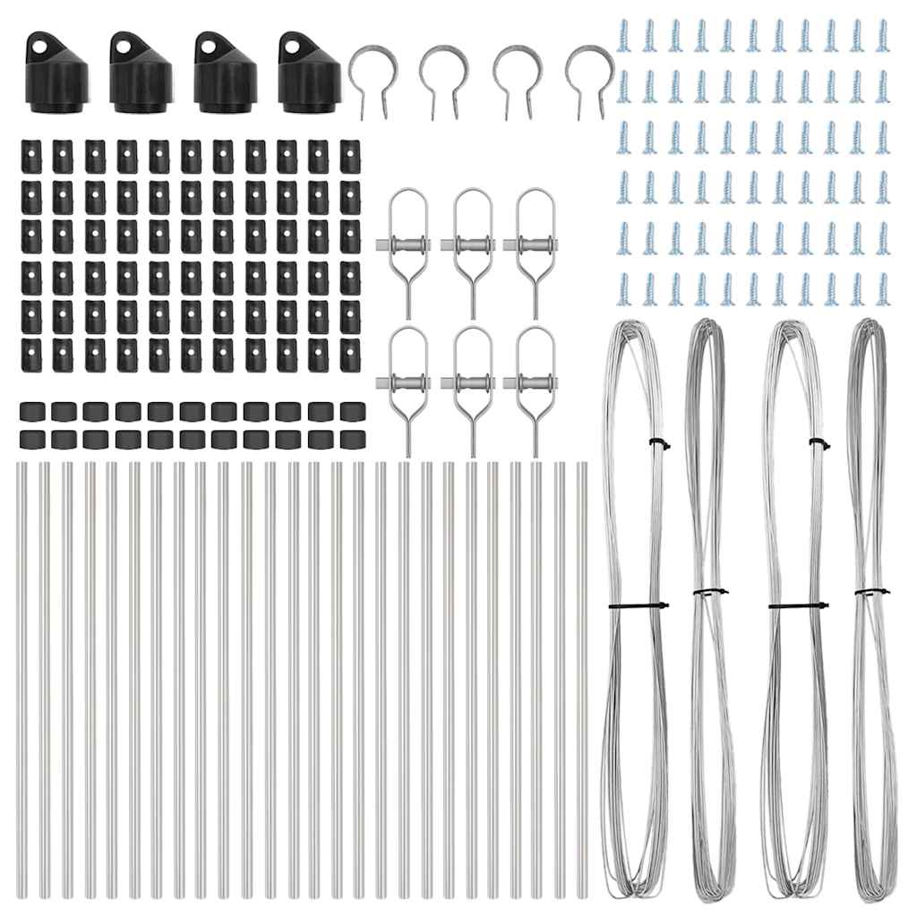 Stup za ogradu 26 pcs Siva 3,2 x 3,2 x 100 cm
