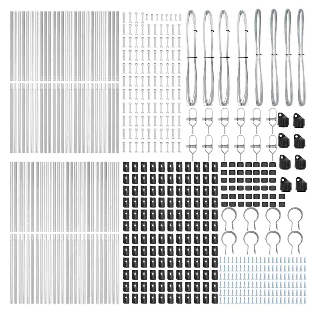 Stup za ogradu 52 pcs Siva 3,2 x 3,2 x 150 cm
