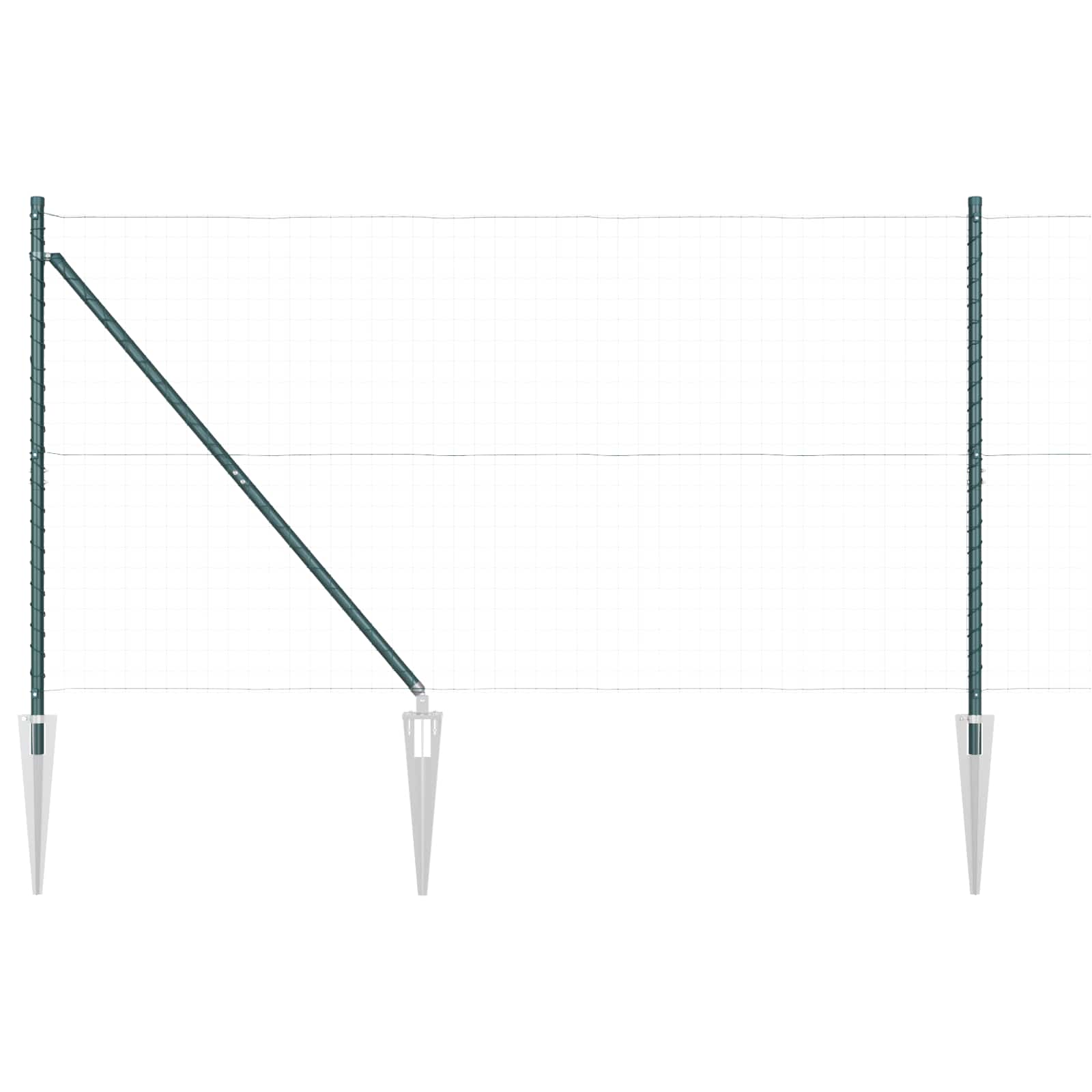 Stup za ogradu 52 pcs Siva 3,2 x 3,2 x 205 cm