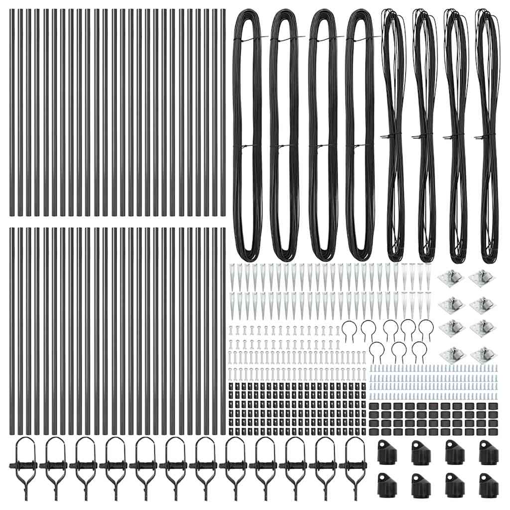 Stup za ogradu 52 pcs Siva 3,2 x 3,2 x 165 cm